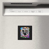 New Orleans Mardi Gras Trombone Sticker Magneet (Insitu (Vaatwasser))