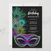 New Orleans Mardi Gras Verjaardag Uitnodigen Reiss Kaart (Voorkant)