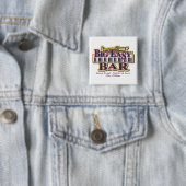 New Orleans Mardi Gras Vierkante Button 5,1 Cm (In situ)