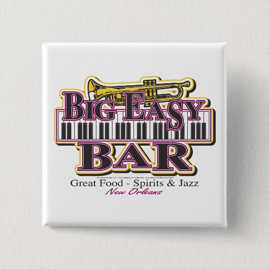 New Orleans Mardi Gras Vierkante Button 5,1 Cm (Voorkant)