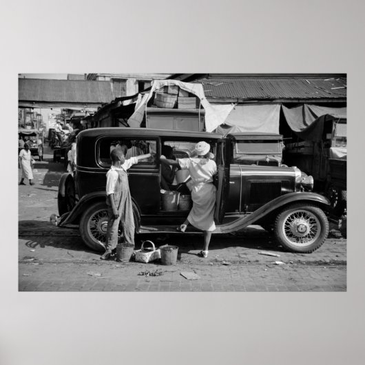 New Orleans Market, jaren '30 Poster (Voorkant)