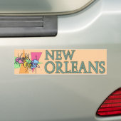 New Orleans Maskers en Horns Bumpersticker (Op auto)