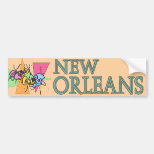 New Orleans Maskers en Horns Bumpersticker