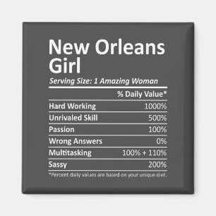 New Orleans Meisje La Louisiana Grappige Stad Thui Magneet