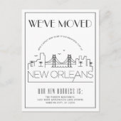New Orleans Modern Deco | Adres Gewijzigd Aankondigingskaart (Voorkant)