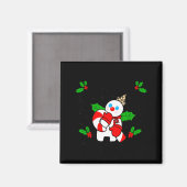 New Orleans Mr Bingle Christmas Tradition Snowman  Magneet (Voorkant / Achterkant)