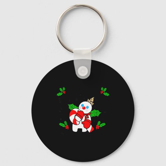 New Orleans Mr Bingle Christmas Tradition Snowman  Sleutelhanger (Voorkant)