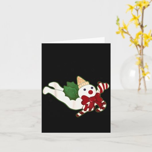 New Orleans Mr Bingle Christmas Tradition Snowmen Kaart (Gele Bloem)