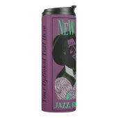New Orleans Music, aangepaste naam tumbler Thermosbeker (Gedraaid links)