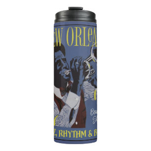 New Orleans Music, aangepaste naam tumbler Thermosbeker