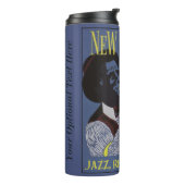 New Orleans Music, aangepaste naam tumbler Thermosbeker (Gedraaid links)