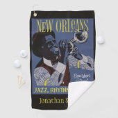 New Orleans Music aangepaste tekst golfhanddoek 1/ (Insitu)