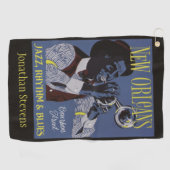 New Orleans Music aangepaste tekst golfhanddoek 1/ (Horizontaal)