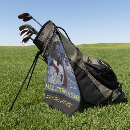 New Orleans Music aangepaste tekst golfhanddoek 1/ (Groen)