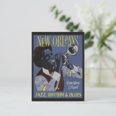 New Orleans Music briefkaart (Staand voorkant)