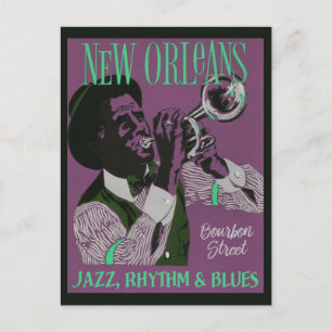 New Orleans Music briefkaart