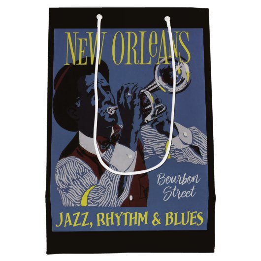 New Orleans Music-cadeau Medium Cadeauzakje (Achterkant)