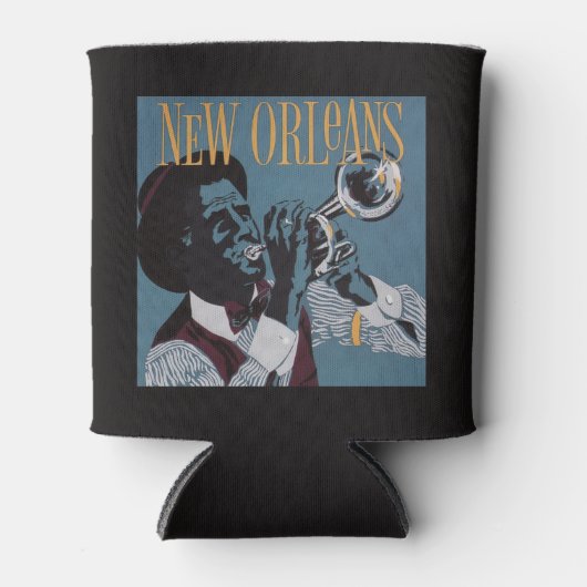 New Orleans Music custom monogram koelbox Blikjeskoeler (Voorkant)