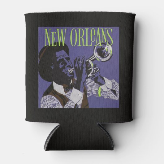 New Orleans Music custom monogram koelbox Blikjeskoeler (Voorkant)