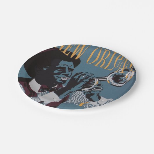 New Orleans Music paper borden Papieren Bordje (Gekanteld)