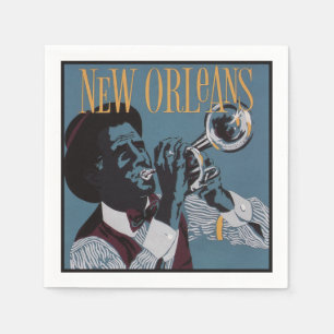 New Orleans Music papieren servetten