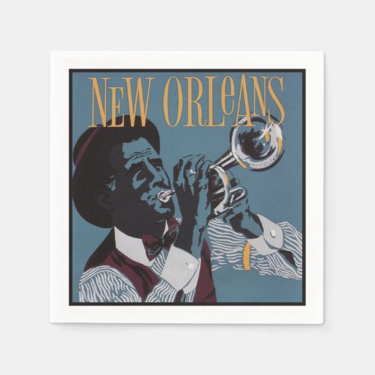 New Orleans Music papieren servetten (Voorkant)