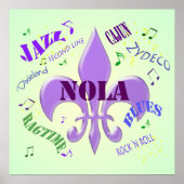 New Orleans Music Poster (Voorkant)