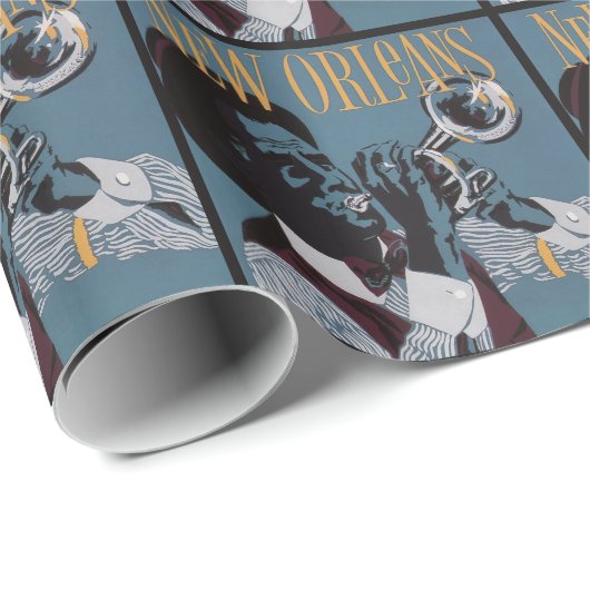 New Orleans Music wrappapier Cadeaupapier (Rol Hoek)