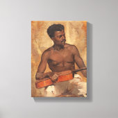 New Orleans Musician (gitarist) (Francis Millet) Canvas Afdruk (Voorkant)