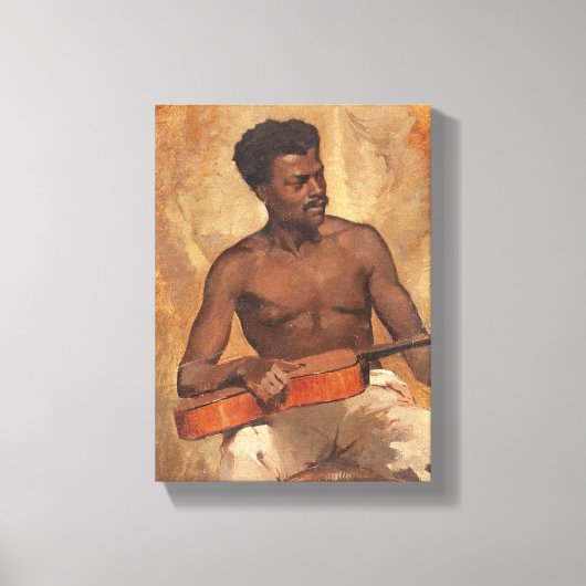 New Orleans Musician (gitarist) (Francis Millet) Canvas Afdruk (Voorkant)