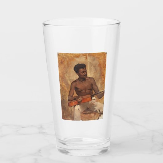 New Orleans Musician (gitarist) (Francis Millet) Glas (Voorkant)