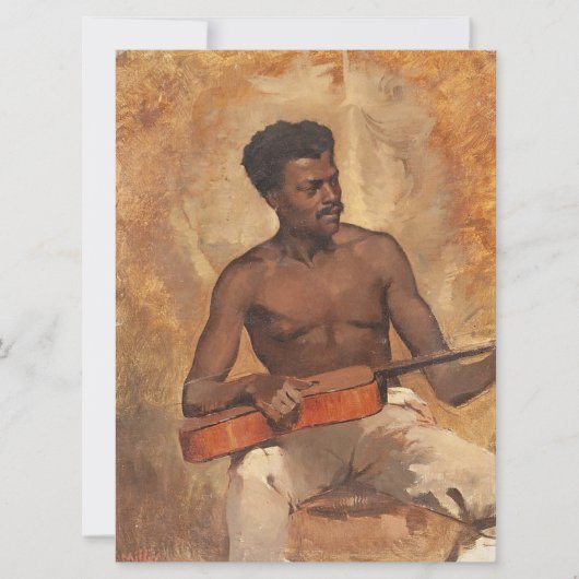 New Orleans Musician (gitarist) (Francis Millet) Kaart (Voorkant)