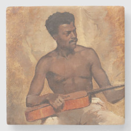 New Orleans Musician (gitarist) (Francis Millet) Stenen Onderzetter