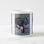 New Orleans Muziek aangepaste naam jumbo mok (Voorkant)