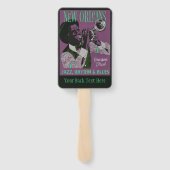 New Orleans Muziek aangepaste tekst hand fan set Handwaaier (Achterkant)