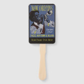 New Orleans Muziek aangepaste tekst hand fan set Handwaaier (Voorkant)