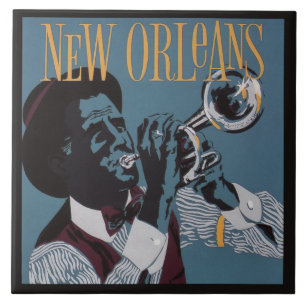New Orleans Muziek keramische tegels Tegeltje