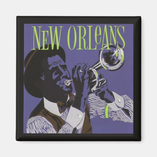 New Orleans Muziekmagneet Magneet (Voorkant)
