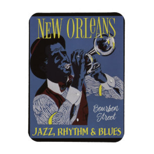 New Orleans Muziekmagneet Magneet