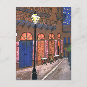 New Orleans Nachtcafé Briefkaart