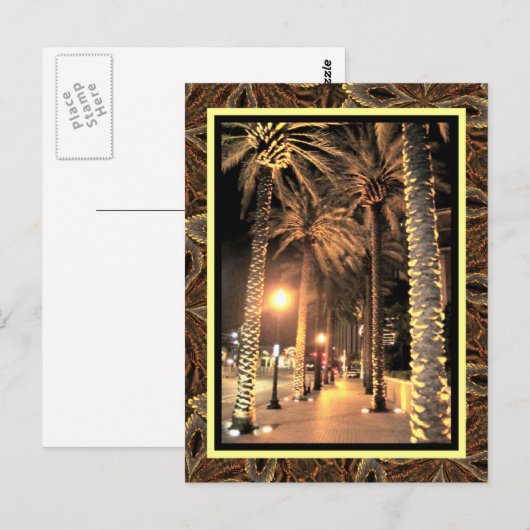 New Orleans Night Lights-Louisiana Briefkaart (Voorkant / Achterkant)