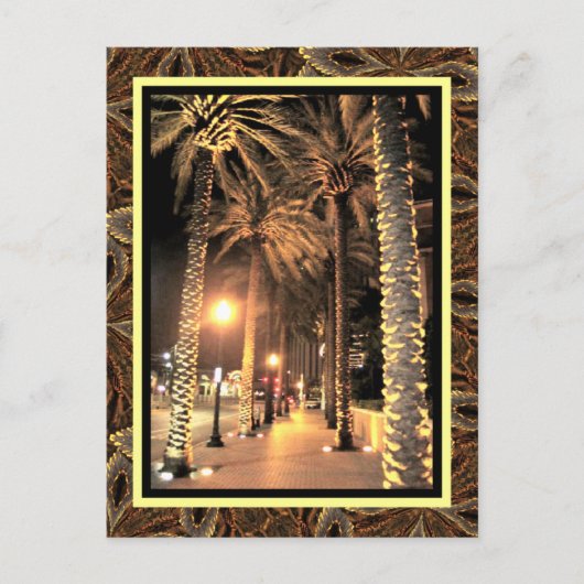 New Orleans Night Lights-Louisiana Briefkaart (Voorkant)
