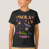New Orleans Nola 2025 Girls' Birthday Bachelorette T-shirt (Voorkant)