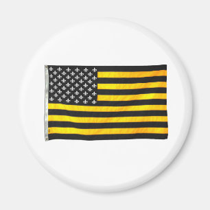 New Orleans NOLA Black en Gold American USA Vlag Magneet