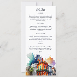 New Orleans NOLA Bourbon Street Menu Kaarten