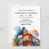 New Orleans Nola Louisiana - Aquarel Kaart (Voorkant)