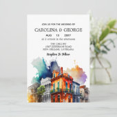 New Orleans Nola Louisiana - Aquarel Kaart (Staand voorkant)