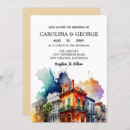 New Orleans Nola Louisiana - Aquarel Kaart