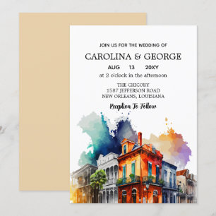New Orleans Nola Louisiana - Aquarel Kaart