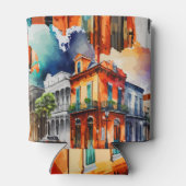 New Orleans Nola Louisiana Bruiloft Waterverf Blikjeskoeler (Achterkant)